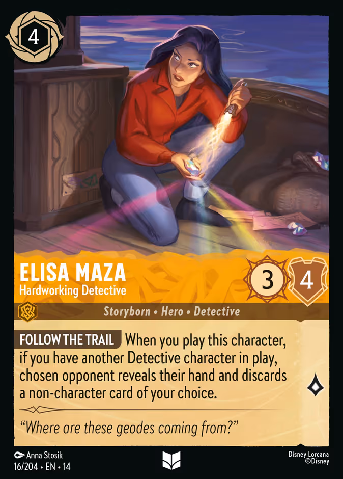 Elisa Maza - Hardworking Detective Lorcana card (16/201, Hyperia City)