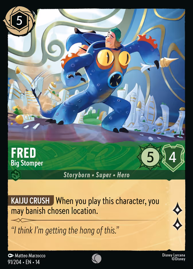 Fred - Big Stomper Lorcana card (91/197, Hyperia City)