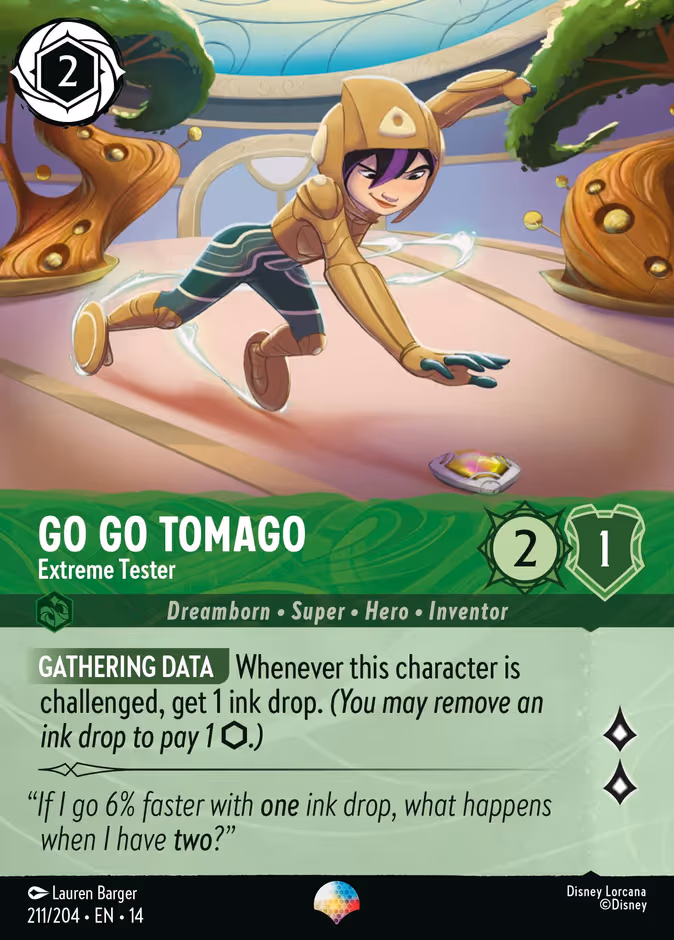 Go Go Tomago - Extreme Tester Lorcana card (211/204, Hyperia City)