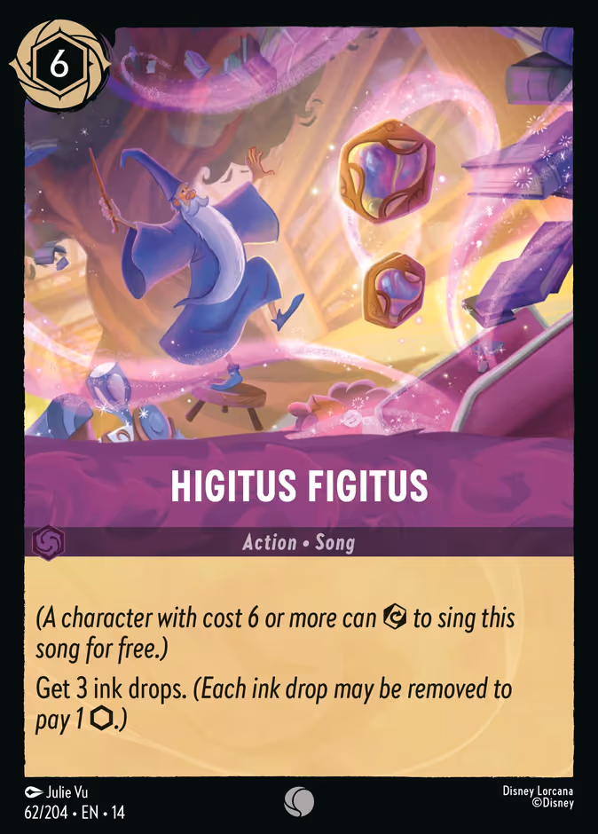 Higitus Figitus Lorcana card (62/195, Hyperia City)