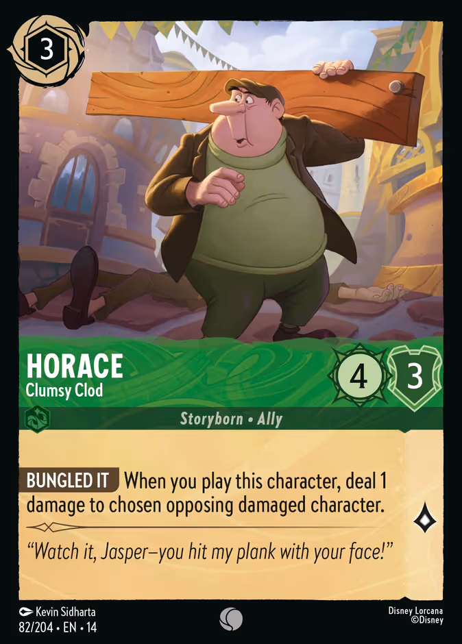Horace - Clumsy Clod Lorcana card (82/201, Hyperia City)