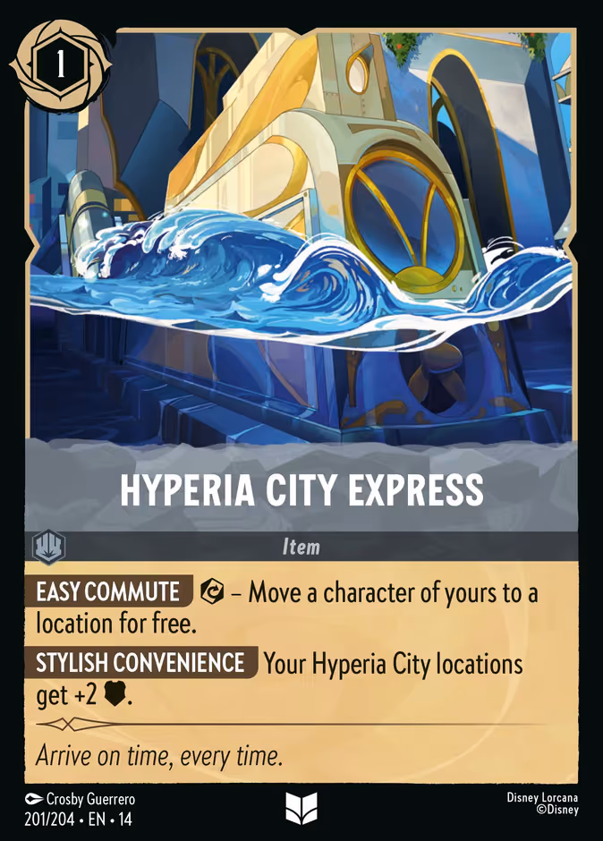 Hyperia City Express Lorcana card (201/201, Hyperia City)