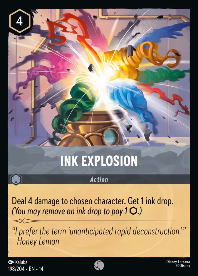 Ink Explosion Lorcana card (198/204, Hyperia City)