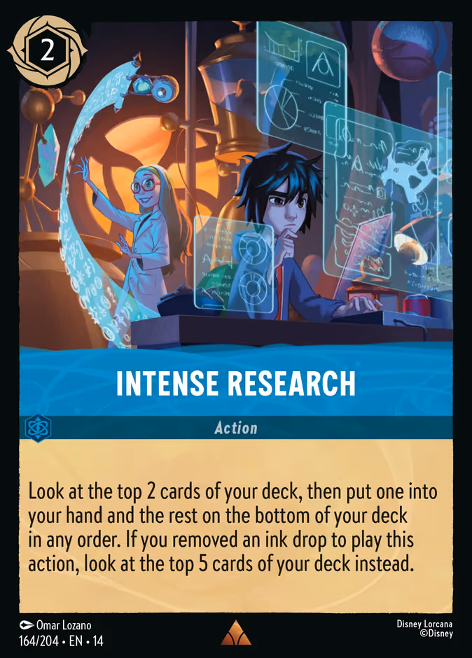 Intense Research Lorcana card (164/197, Hyperia City)