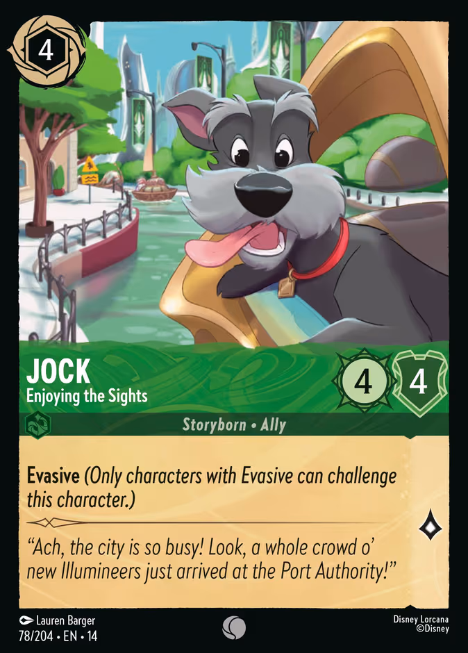 Jock - Enjoying the Sights Lorcana card (78/197, Hyperia City)