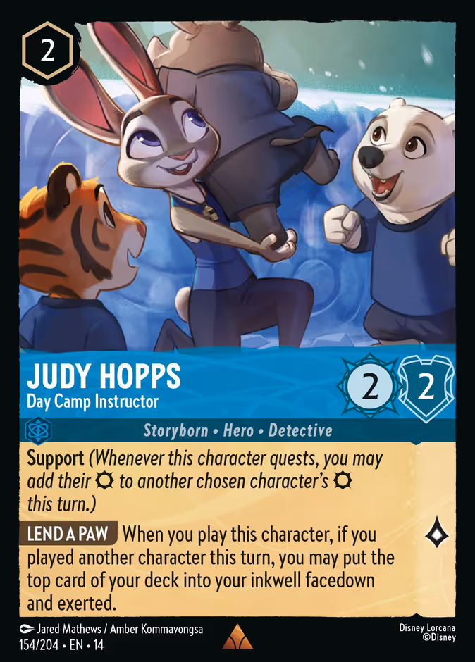 Judy Hopps - Day Camp Instructor Lorcana card (154/197, Hyperia City)