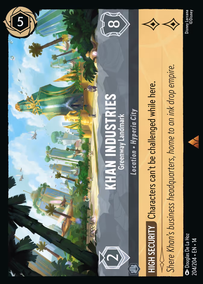 Khan Industries - Greenway Landmark Lorcana card (204/204, Hyperia City)