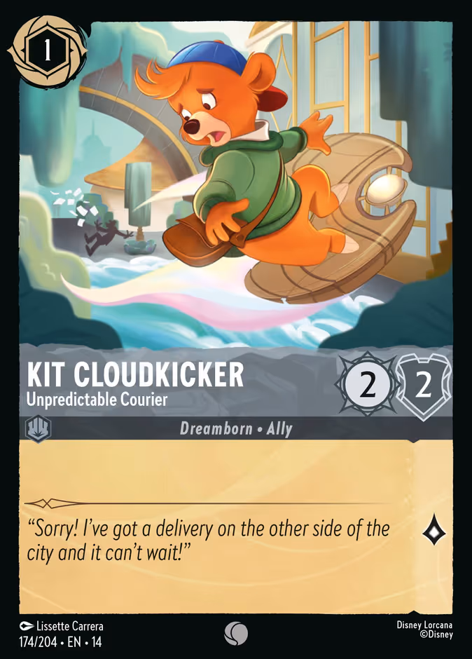 Kit Cloudkicker - Unpredictable Courier Lorcana card (174/204, Hyperia City)