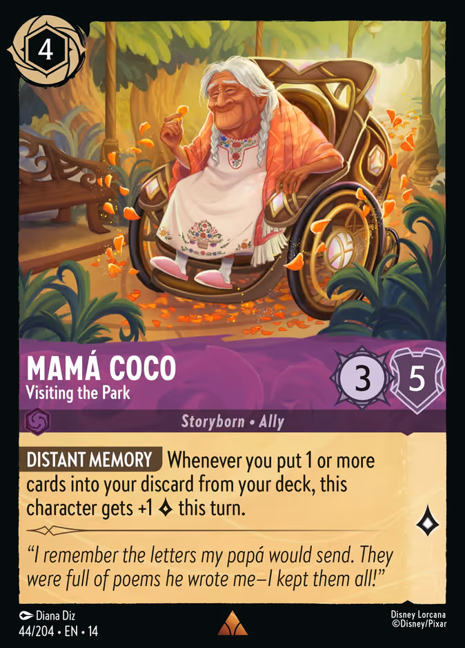 Mamá Coco - Visiting the Park Lorcana card (44/197, Hyperia City)