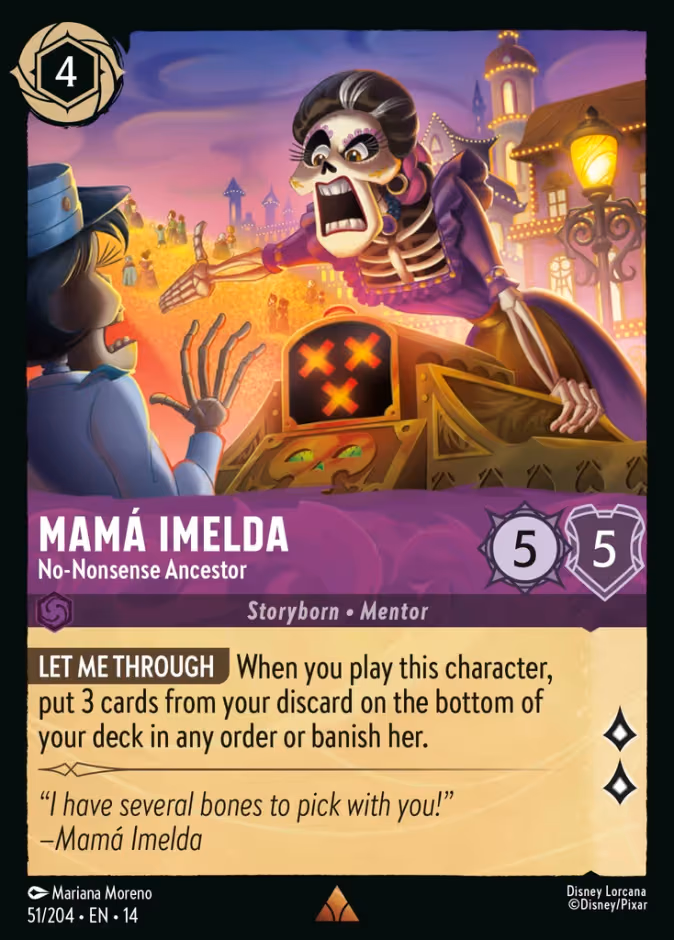 Mama Imelda - No-Nonsense Ancestor Lorcana card (51/204, Hyperia City)
