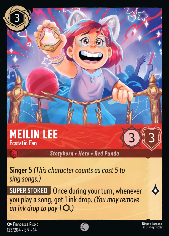 Meilin Lee - Ecstatic Fan Lorcana card (123/204, Hyperia City)