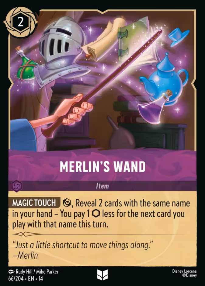 Merlin's Wand Lorcana card (66/204, Hyperia City)