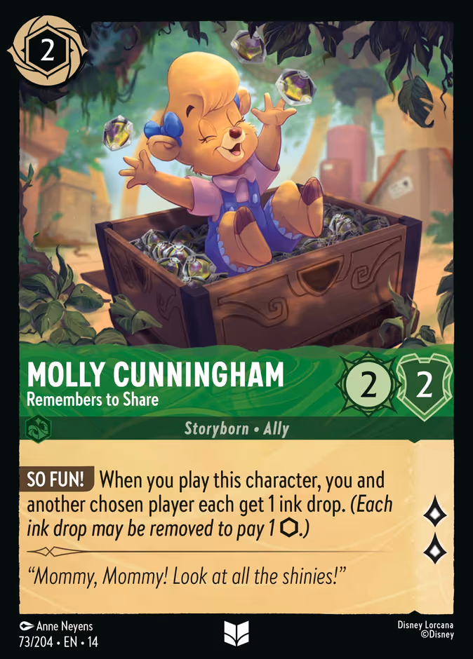 Molly Cunningham - Remembers to Share Lorcana card (73/197, Hyperia City)