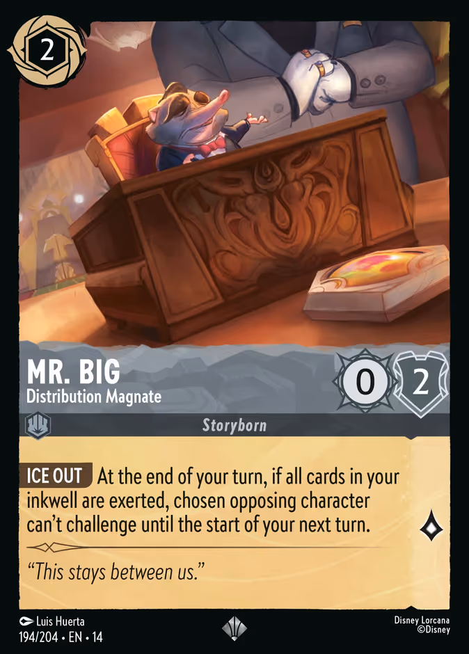 Mr. Big - Distribution Magnate Lorcana card (194/204, Hyperia City)