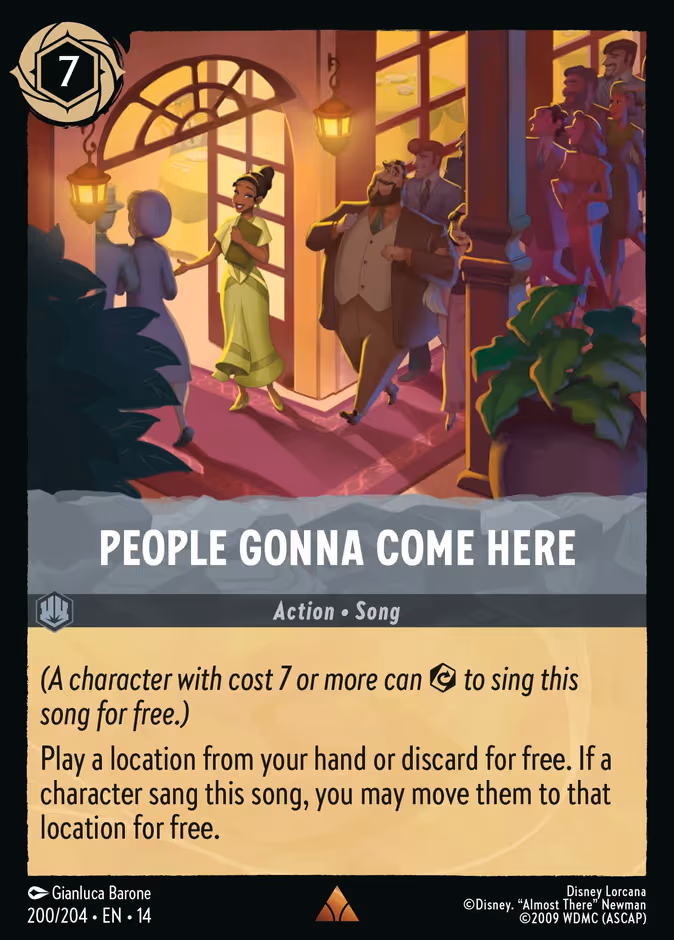People Gonna Come Here Lorcana card (200/204, Hyperia City)