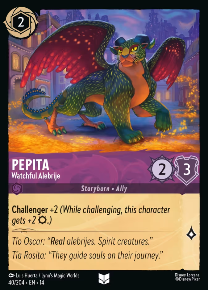 Pepita - Watchful Alebrije Lorcana card (40/204, Hyperia City)