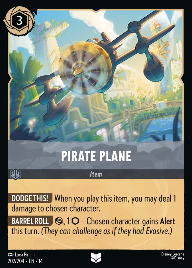 Pirate Plane Lorcana card (202/204, Hyperia City)