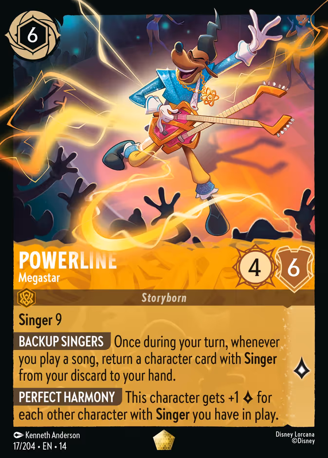 Powerline - Megastar Lorcana card (17/197, Hyperia City)