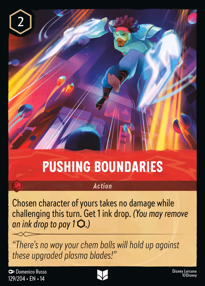 Pushing Boundaries Lorcana card (129/201, Hyperia City)