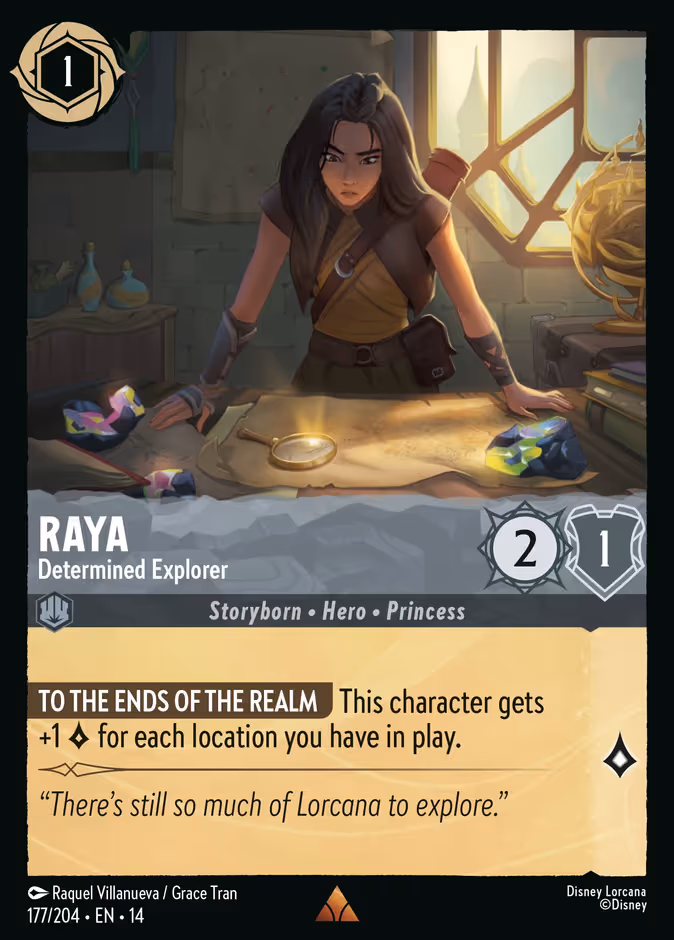 Raya - Determined Explorer Lorcana card (177/204, Hyperia City)