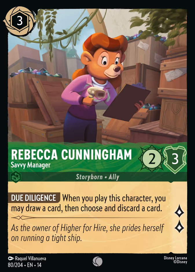 Rebecca Cunningham - Savvy Manager Lorcana card (80/201, Hyperia City)