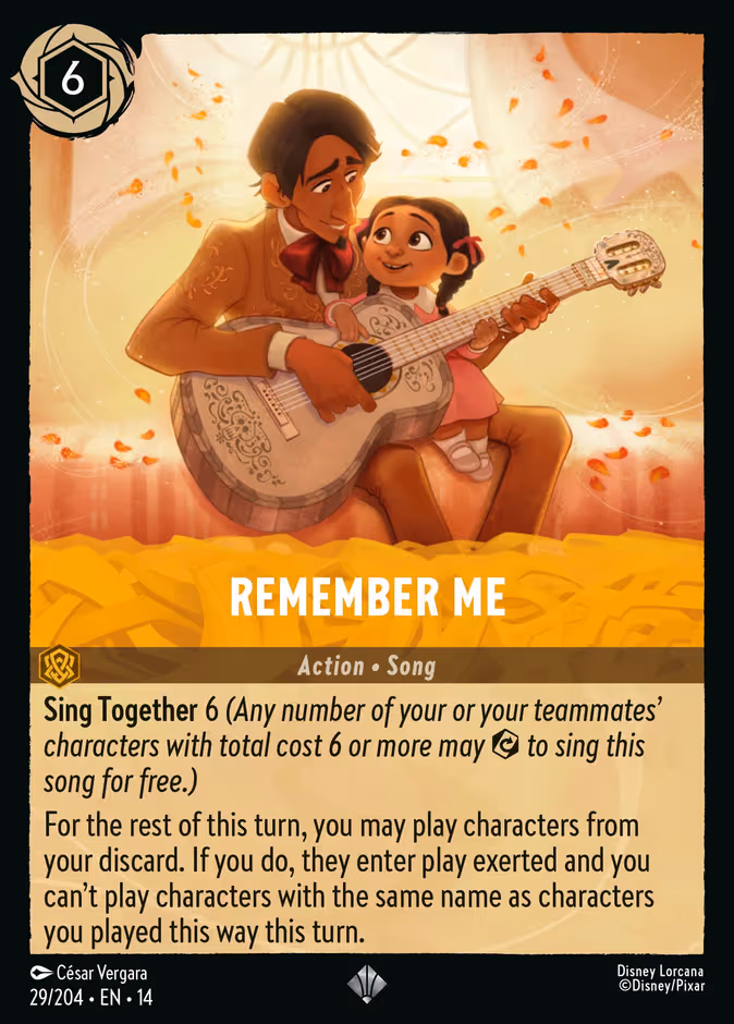 Remember Me Lorcana card (29/197, Hyperia City)