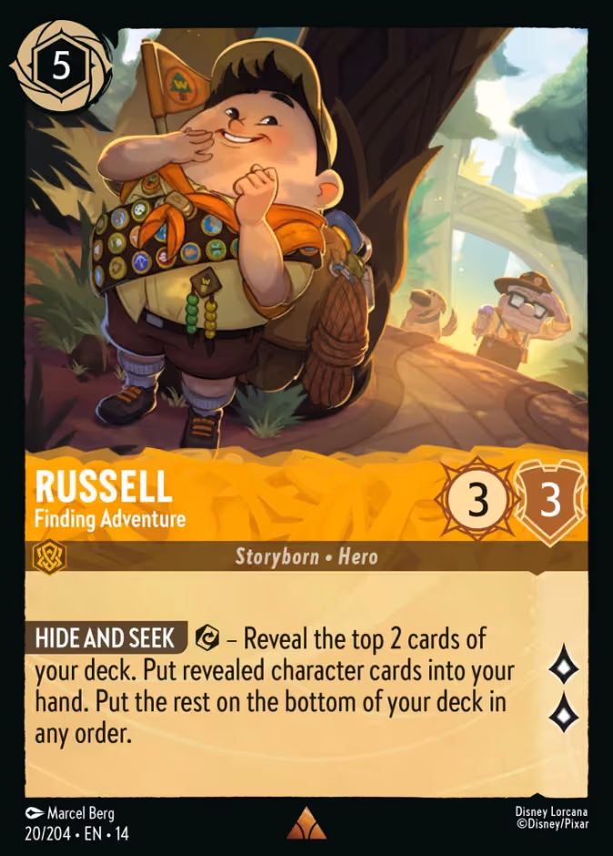 Russel - Finding Adventure Lorcana card (20/204, Hyperia City)