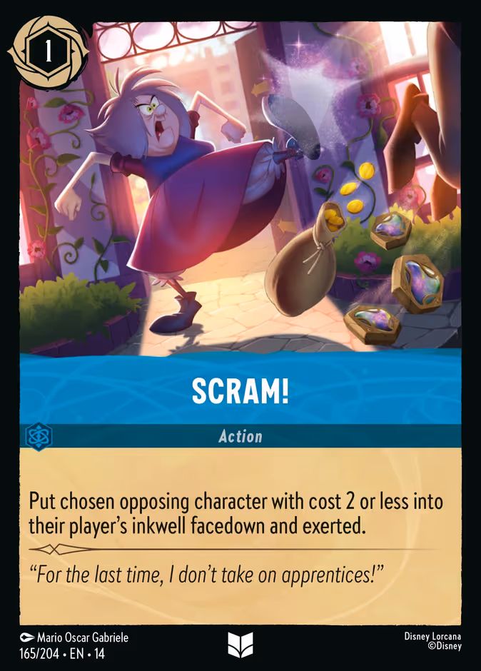 Scram! Lorcana card (165/201, Hyperia City)