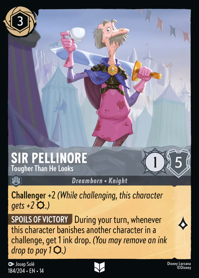 Sir Pellinore - Tougher Than He Looks Lorcana card (184/201, Hyperia City)