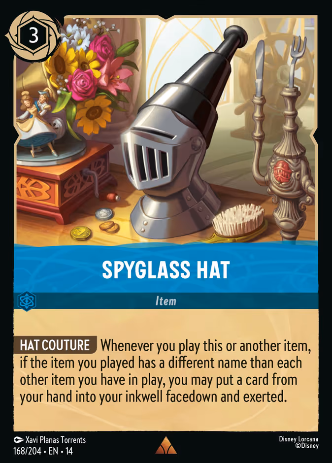 Spyglass Hat Lorcana card (168/201, Hyperia City)