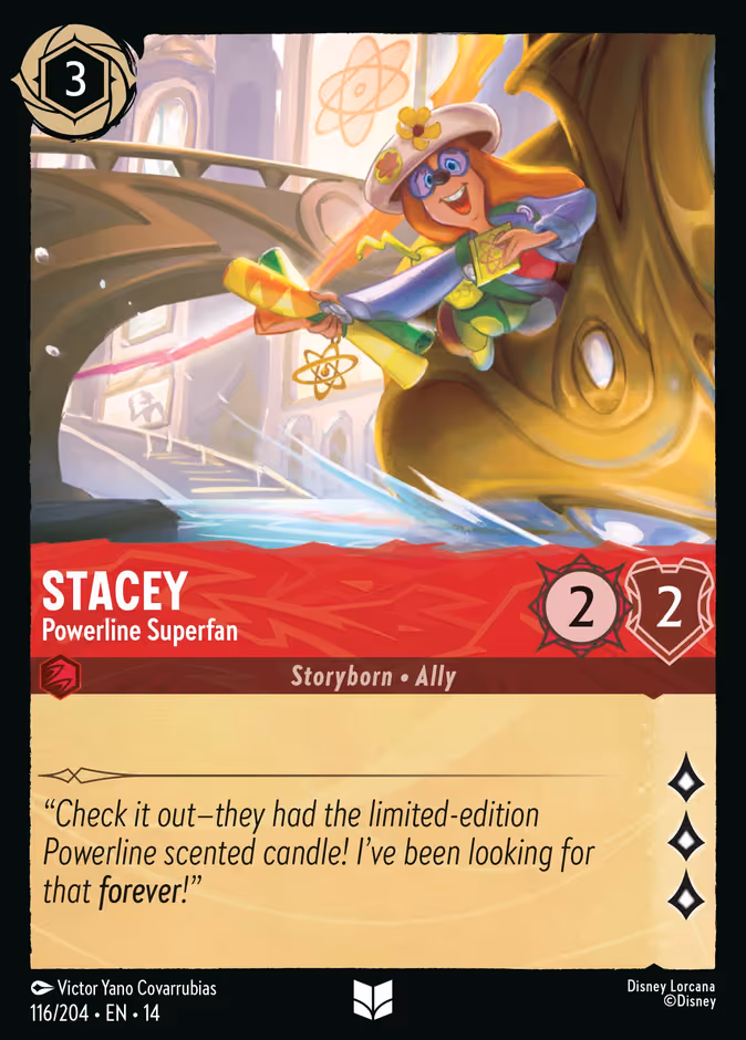 Stacey - Powerline Superfan Lorcana card (116/197, Hyperia City)