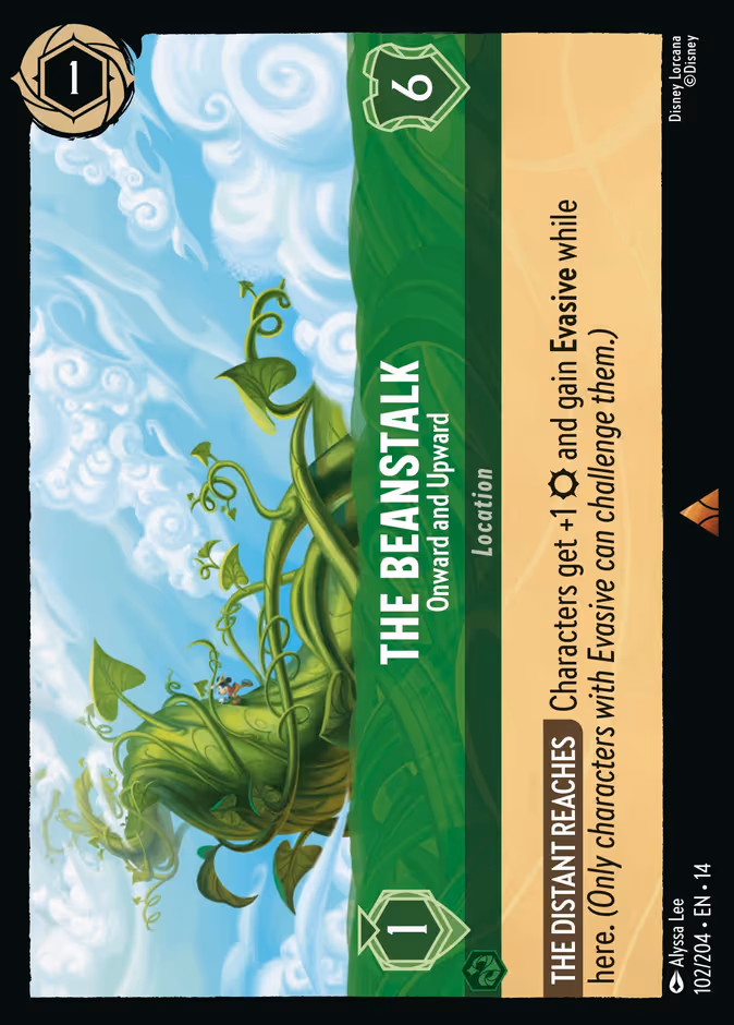 The Beanstalk - Onward and Upward Lorcana card (102/204, Hyperia City)
