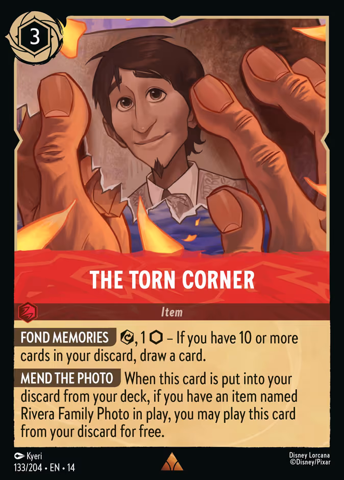The Torn Corner Lorcana card (133/204, Hyperia City)