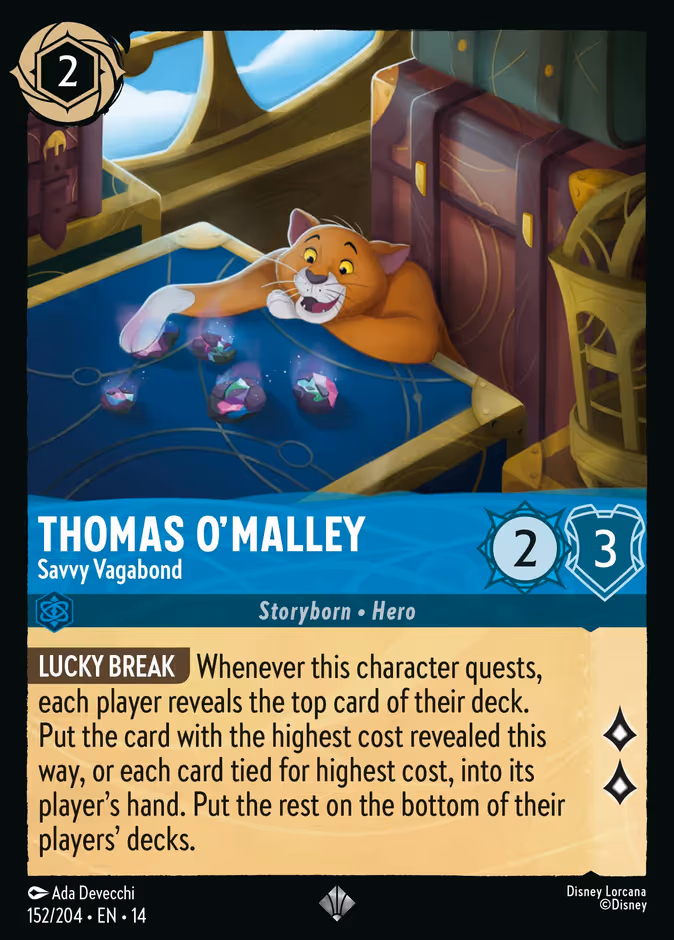 Thomas O'Malley - Savvy Vagabond Lorcana card (152/195, Hyperia City)
