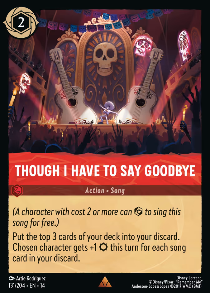 Though I Have to Say Goodbye Lorcana card (131/204, Hyperia City)
