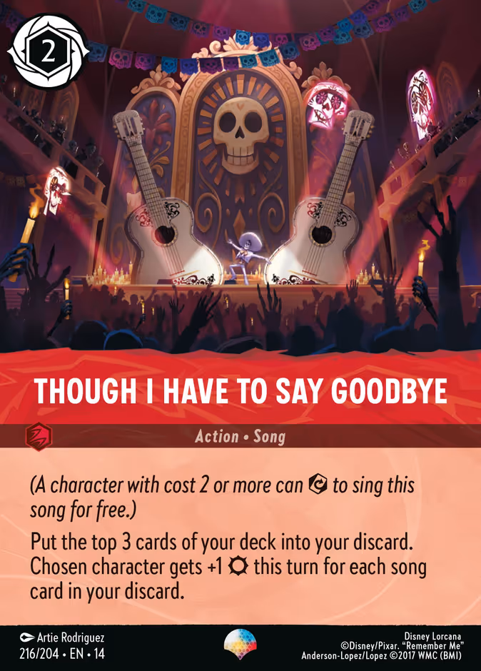 Though I Have to Say Goodbye Lorcana card (216/204, Hyperia City)