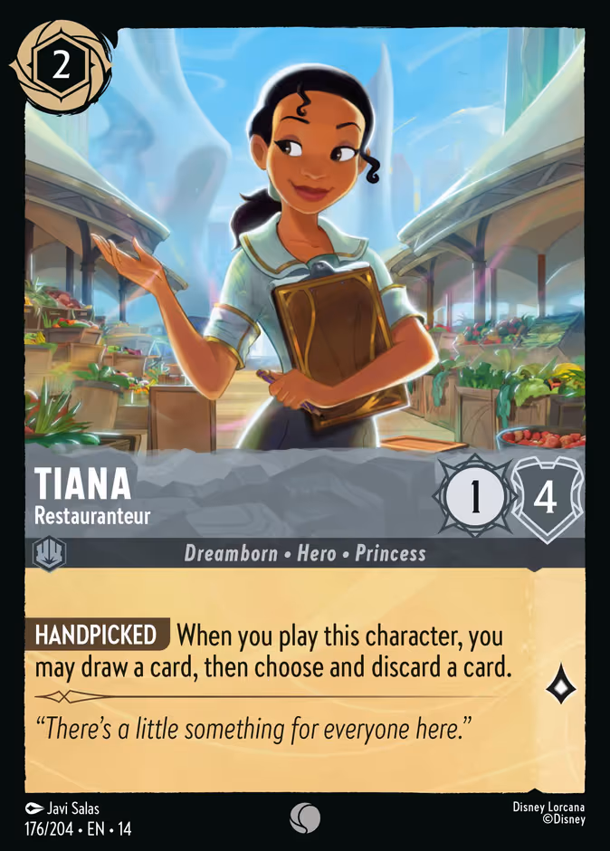 Tiana - Restauranteur Lorcana card (176/204, Hyperia City)