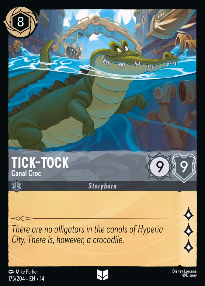 Tick-Tock - Canal Croc Lorcana card (175/201, Hyperia City)