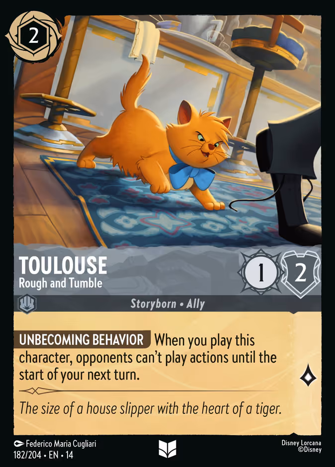 Toulouse - Rough and Tumble Lorcana card (182/197, Hyperia City)