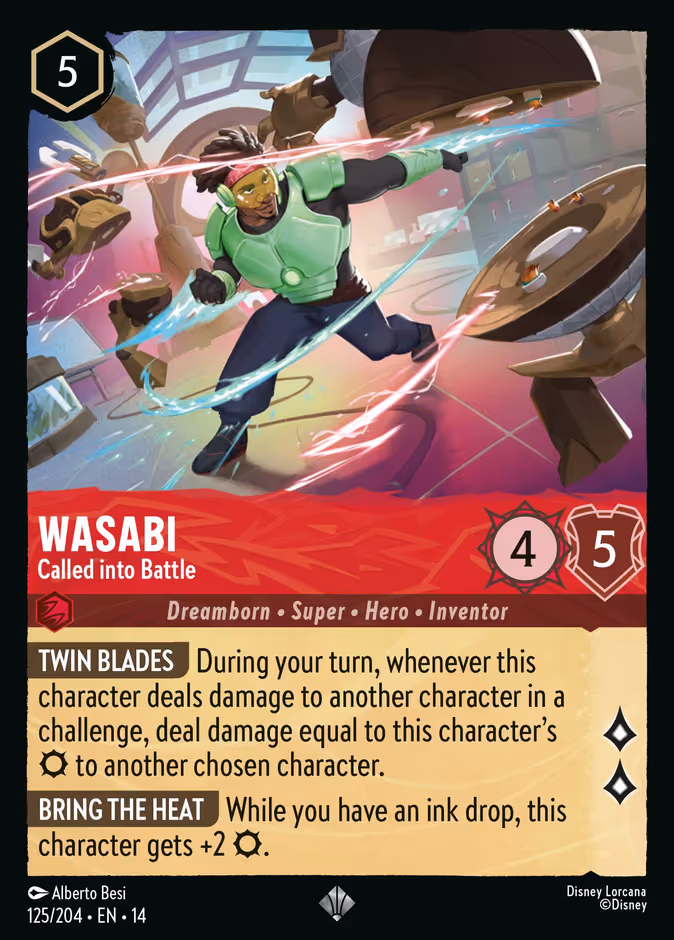 Wasabi - Called into Battle Lorcana card (125/197, Hyperia City)