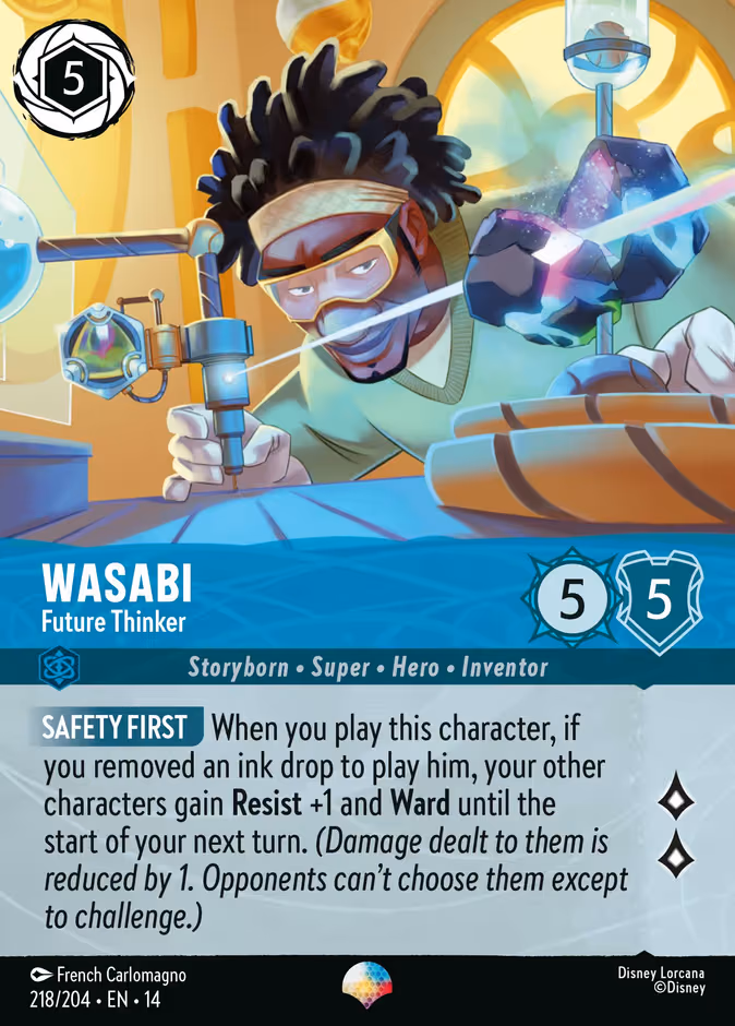 Wasabi - Future Thinker Lorcana card (218/204, Hyperia City)