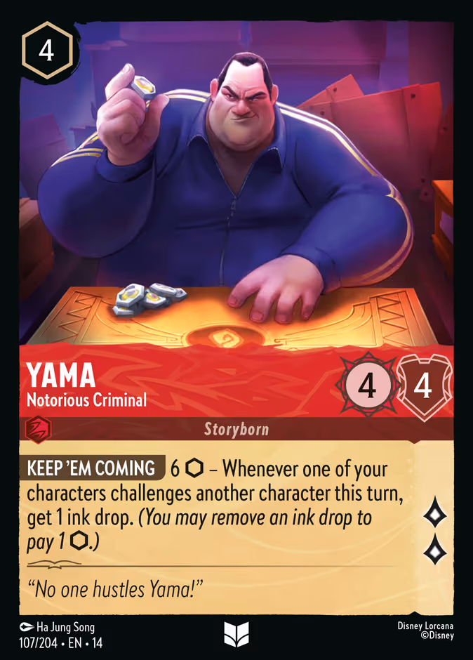 Yama - Notorious Criminal Lorcana card (107/204, Hyperia City)