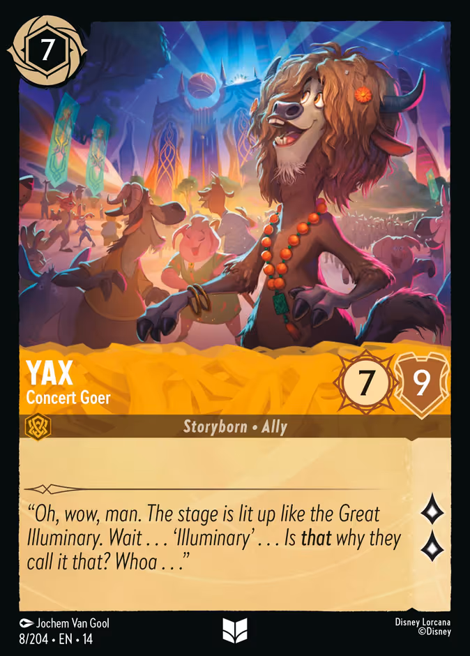 Yax - Concert Goer Lorcana card (8/201, Hyperia City)