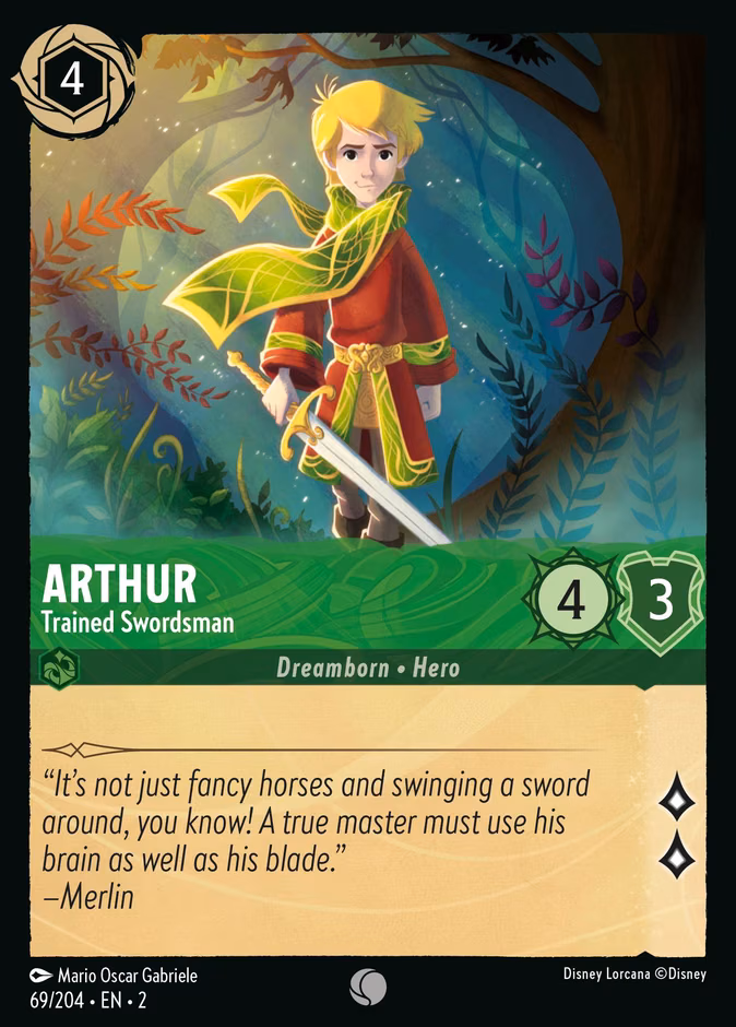 Arthur - Trained Swordsman Lorcana card (69/204, Rise of the Floodborn)
