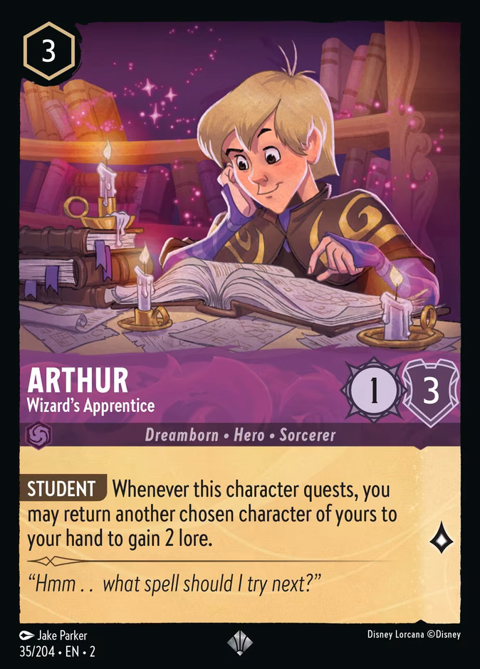 Arthur - Wizard's Apprentice Lorcana card (35/204, Rise of the Floodborn)