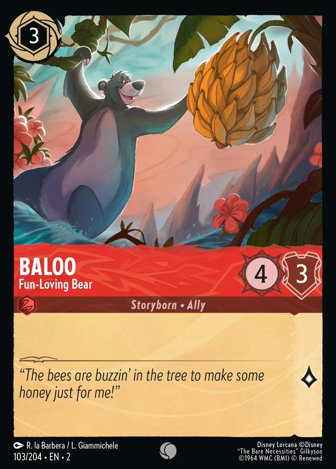 Baloo - Fun-Loving Bear Lorcana card (103/204, Rise of the Floodborn)