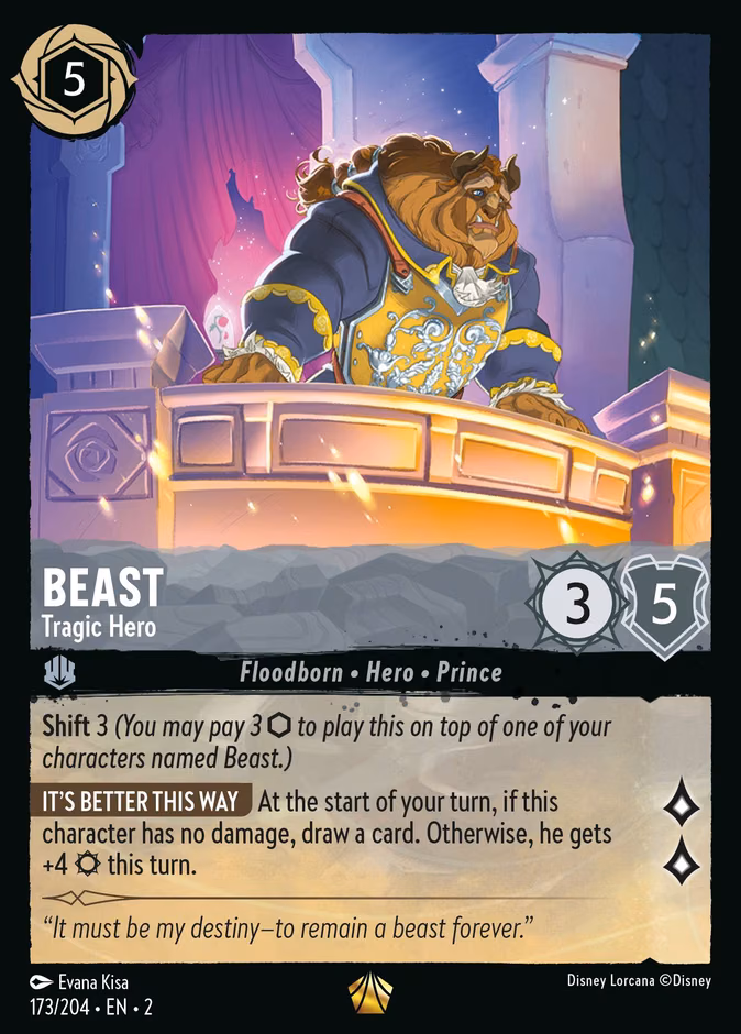 Beast - Tragic Hero Lorcana card (173/204, Rise of the Floodborn)