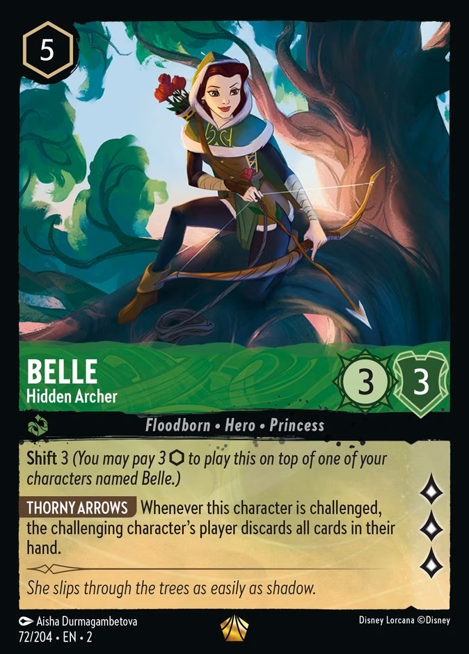 Belle - Hidden Archer Lorcana card (72/204, Rise of the Floodborn)