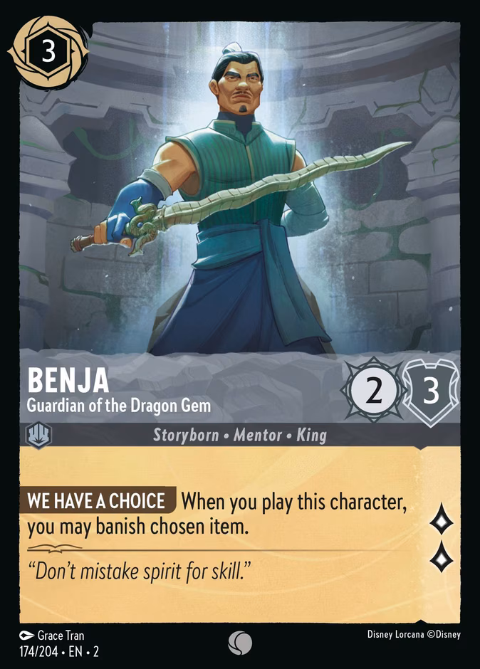 Benja - Guardian of the Dragon Gem Lorcana card (174/204, Rise of the Floodborn)