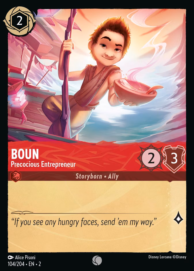 Boun - Precocious Entrepreneur Lorcana card (104/204, Rise of the Floodborn)